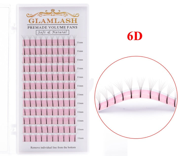 C/D Curl Long Stem Premade Eyelashes Set
