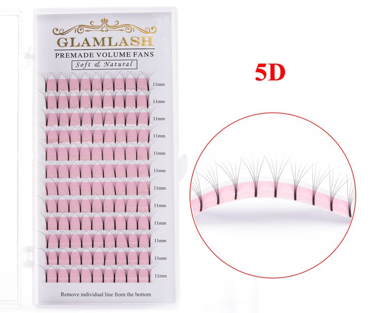 C/D Curl Long Stem Premade Eyelashes Set