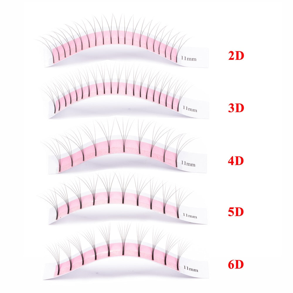 C/D Curl Long Stem Premade Eyelashes Set